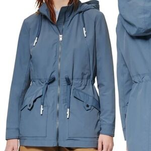 Marc New York Belltown Water Resistant Rain Coat Utility Jacket XL Storm Blue